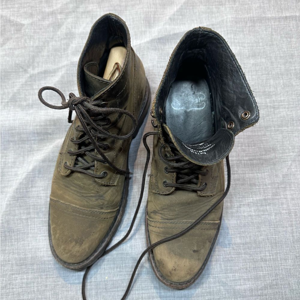 Thursday Boot Company Captain StormKing Dark Olive Leather Combat Boots Size 7.5 - Picture 13 of 13